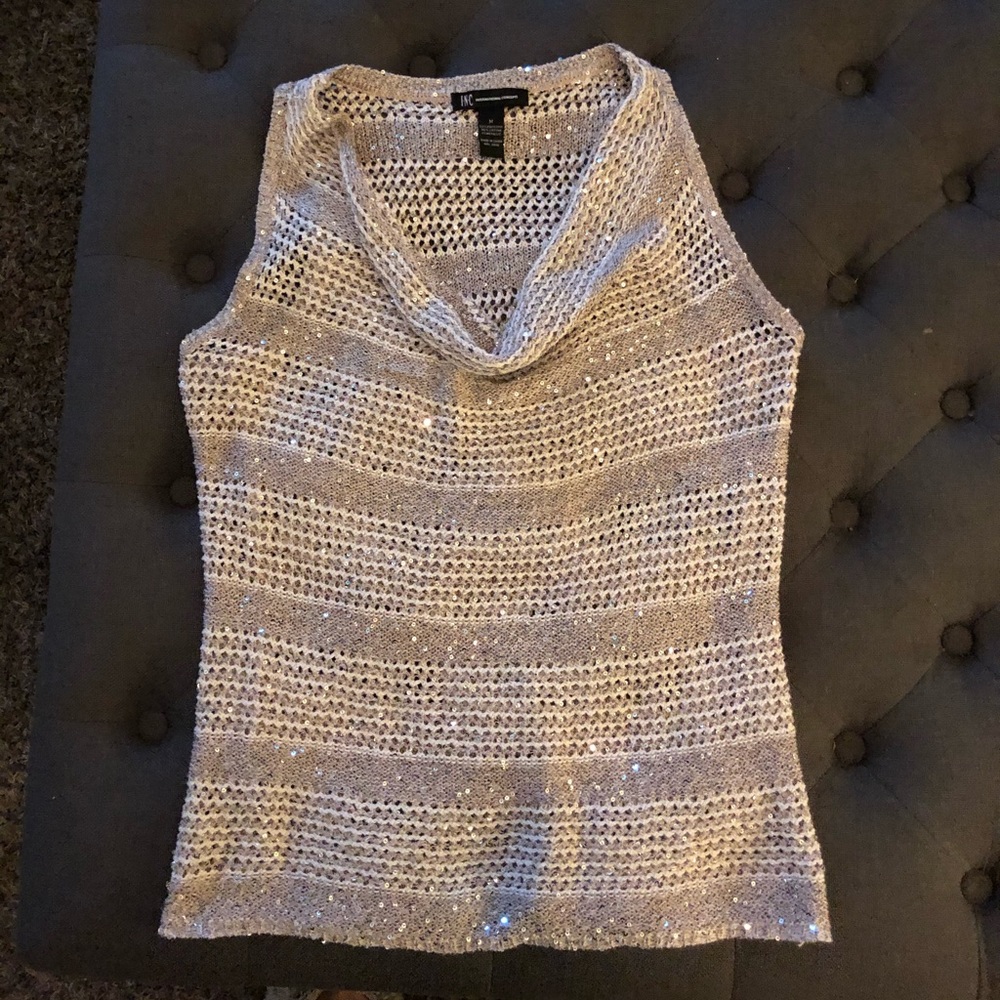 Sparkly sleeveless knit top. Size M